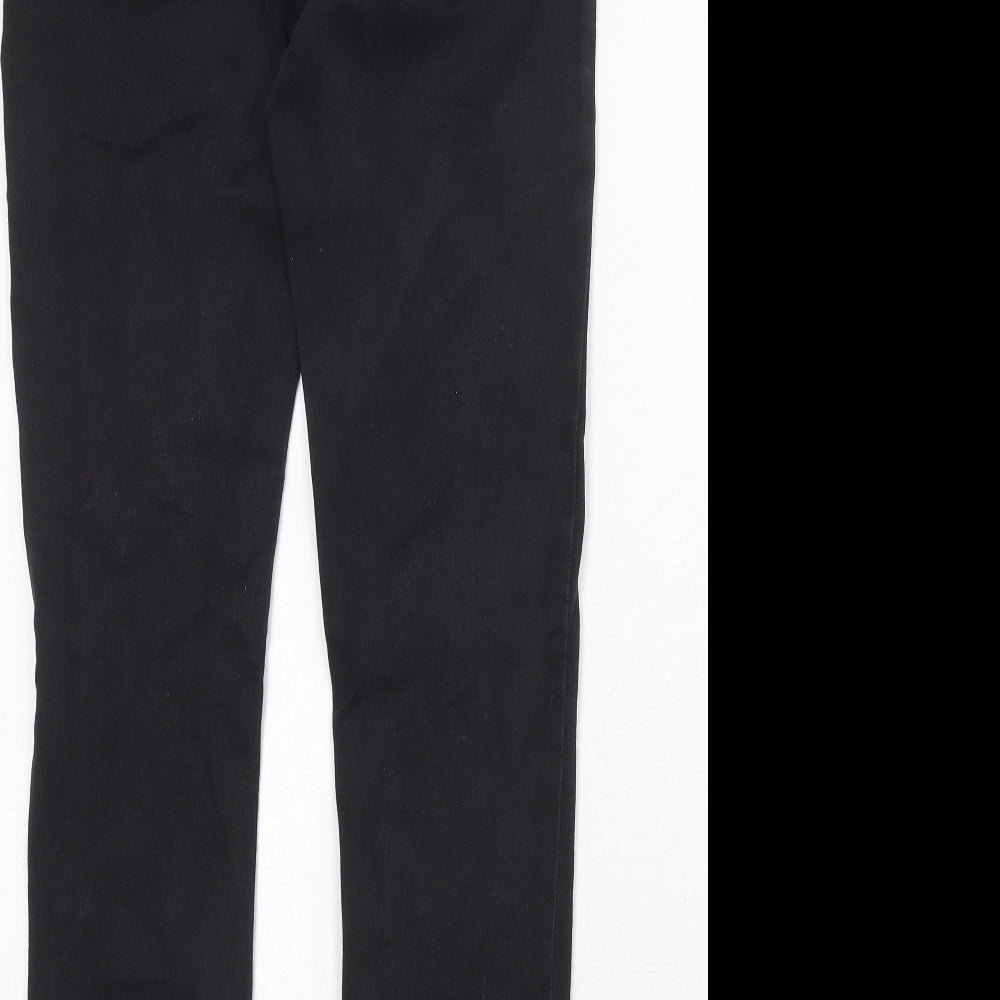 Marks and Spencer Womens Black Cotton Skinny Jeans Size 8 Regular Zip