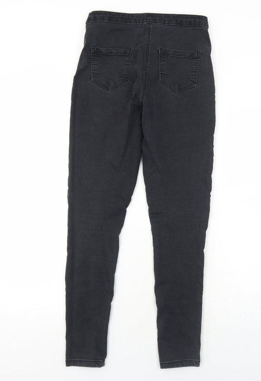 Parisian Collection Womens Black Cotton Skinny Jeans Size 10 Regular Zip