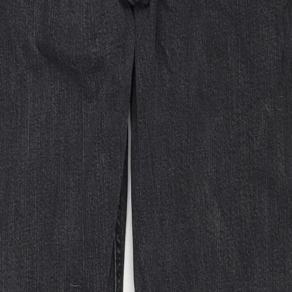 Gap Womens Black Cotton Straight Jeans Size S Regular Zip