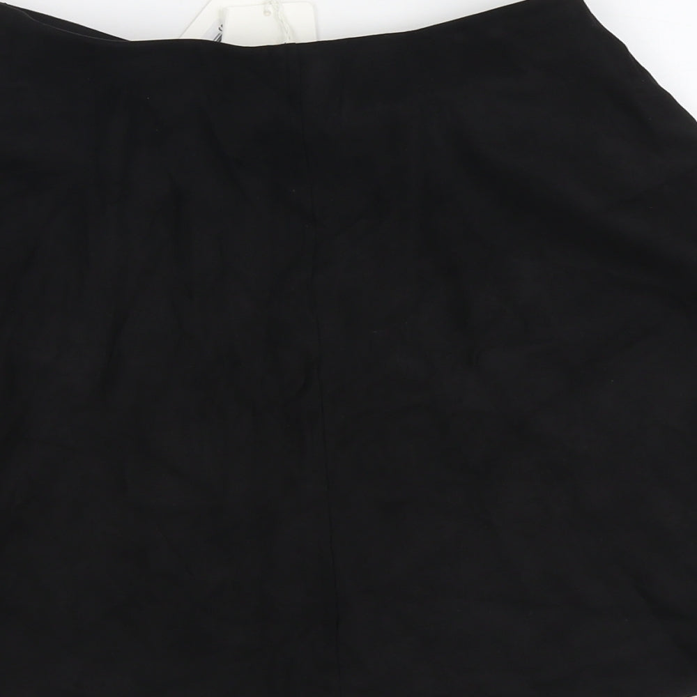 VILA Womens Black Polyester Swing Skirt Size S