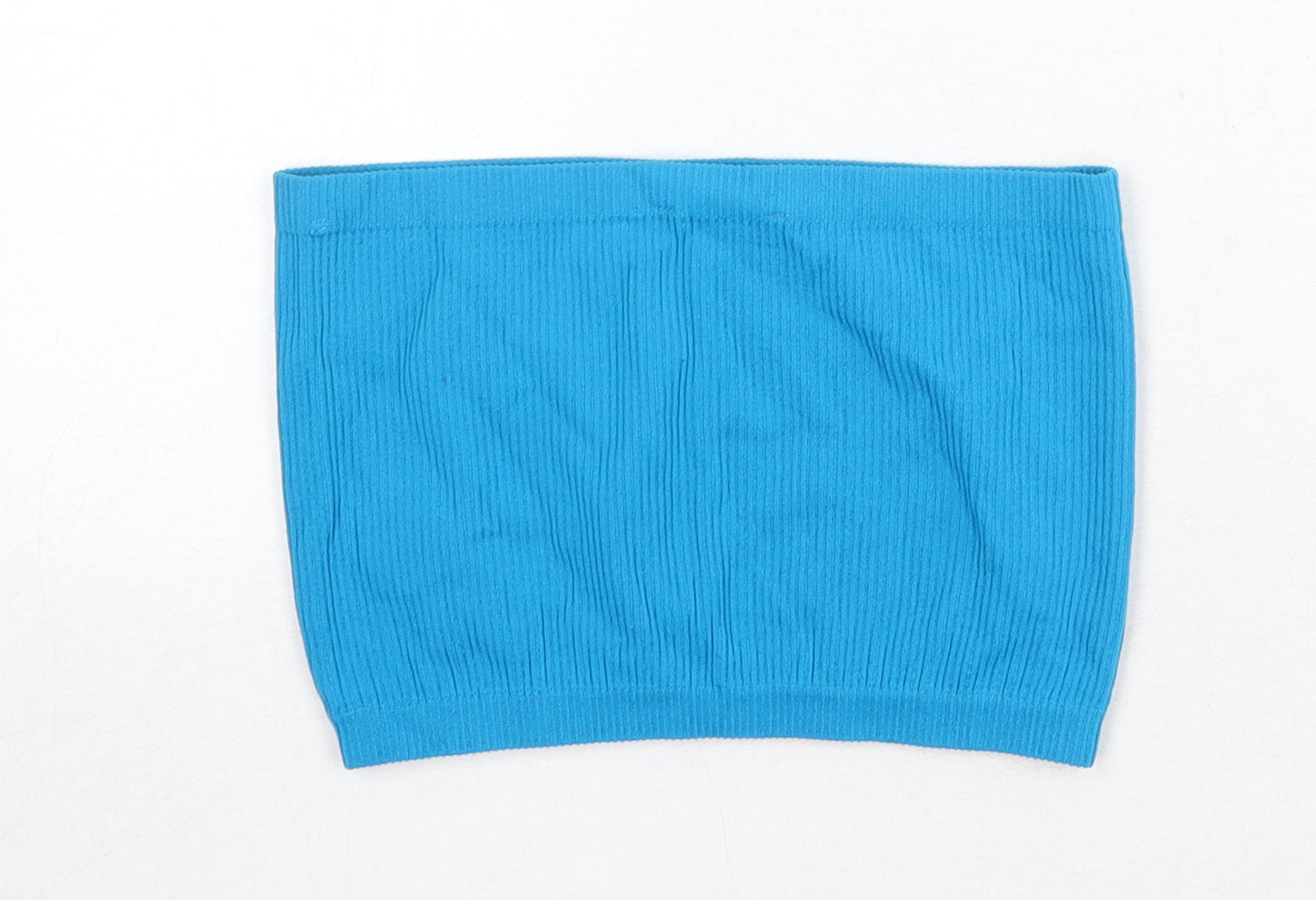 Pull&Bear Womens Blue Polyester Basic Tank Size XS Off the Shoulder