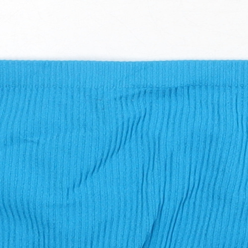 Pull&Bear Womens Blue Polyester Basic Tank Size XS Off the Shoulder