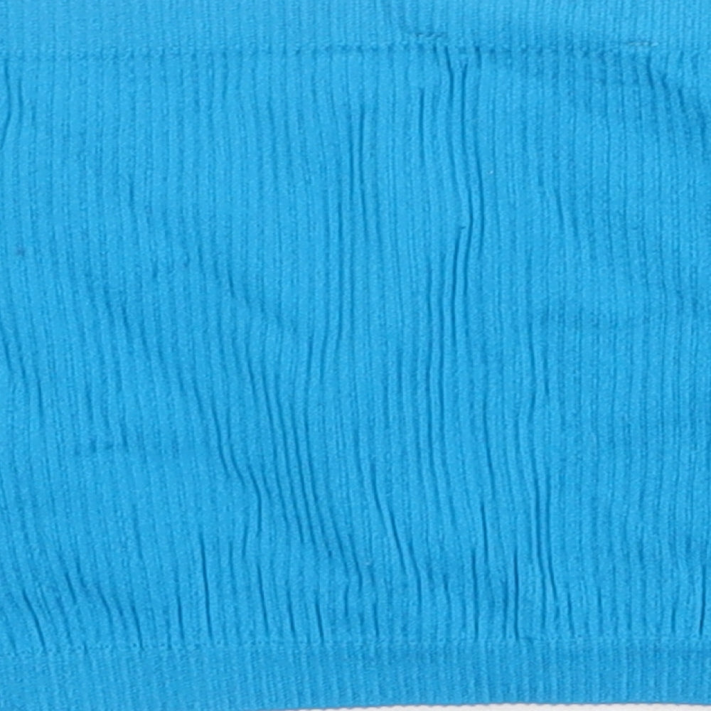 Pull&Bear Womens Blue Polyester Basic Tank Size XS Off the Shoulder