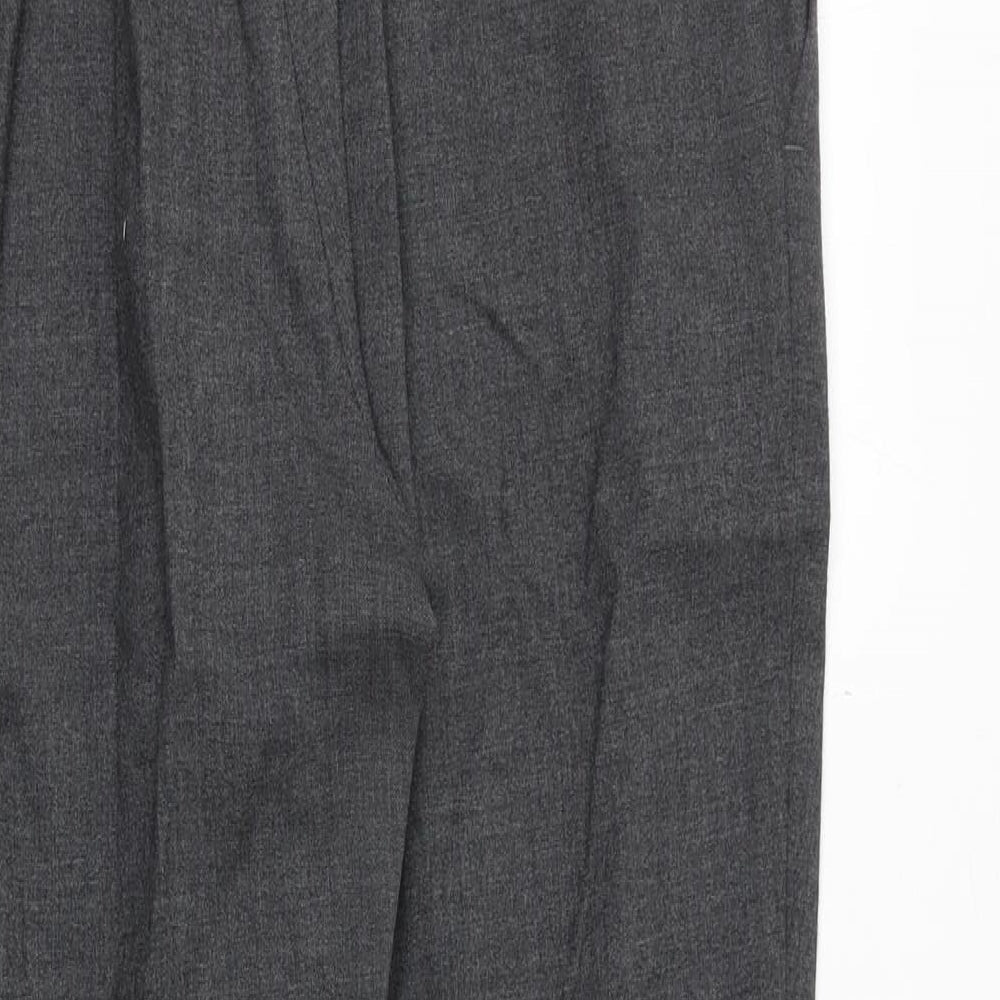 Henry Cotton's Womens Grey Wool Trousers Size 30 in Regular Zip