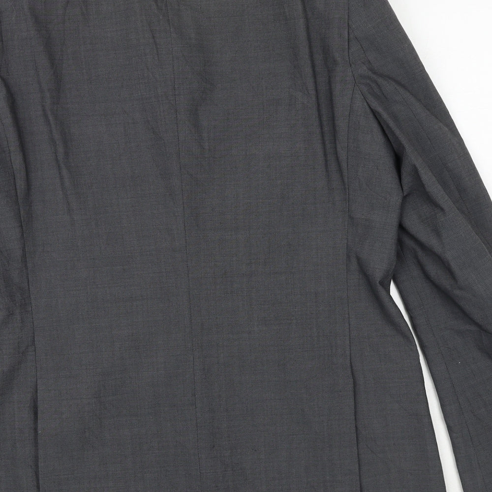 Fellini Mens Grey Wool Jacket Suit Jacket Size 40 Regular