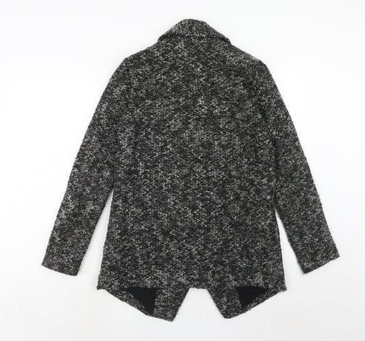 New Look Womens Grey Geometric Jacket Coatigan Size 8 - Zig Zag Look