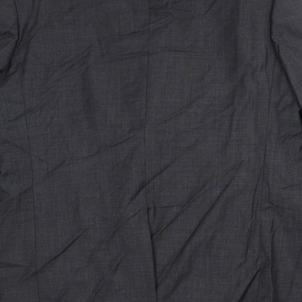 Brook Taverner Mens Grey Wool Jacket Suit Jacket Size 44 Regular