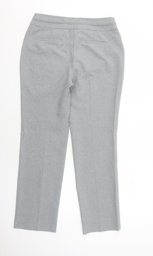 South Womens Grey Polyester Trousers Size 10 Regular Zip