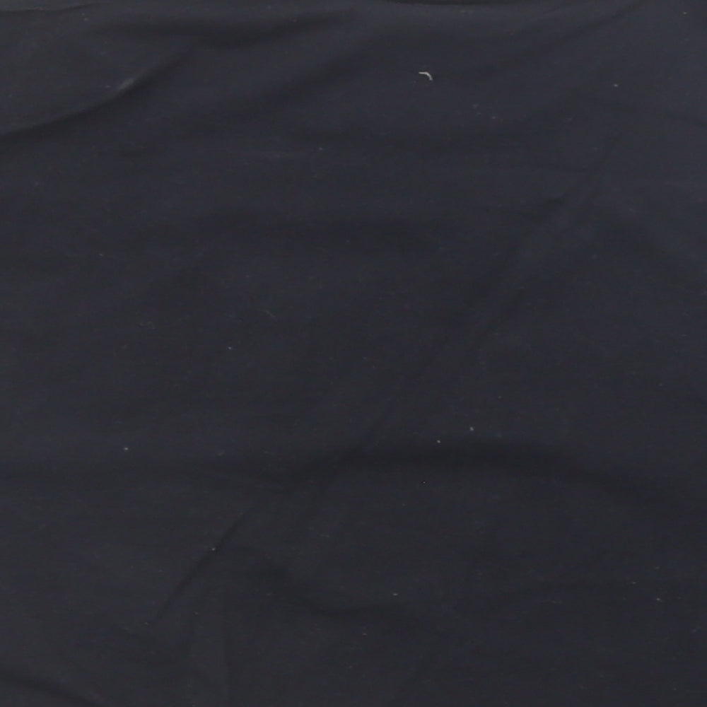 ellesse Womens Black Cotton Basic T-Shirt Size 4 Round Neck