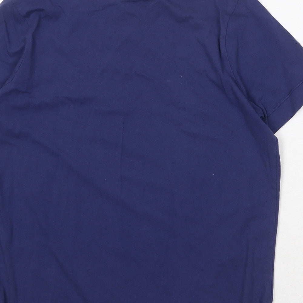 NEXT Womens Blue Viscose Basic T-Shirt Size 14 Round Neck - Los Angeles