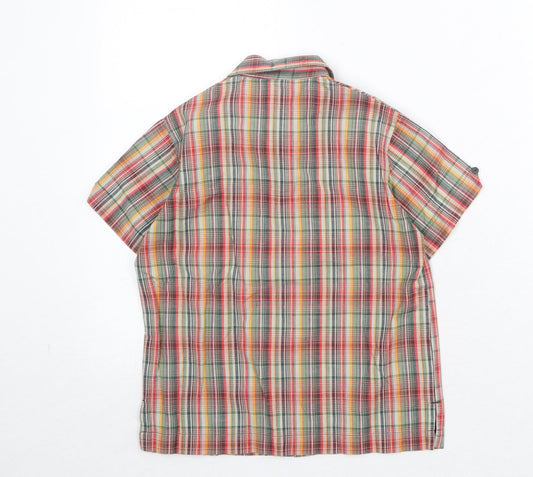 Adams Boys Multicoloured Plaid 100% Cotton Basic Button-Up Size 4 Years Collared Button