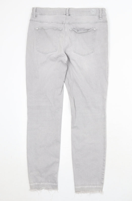 Dream Jeans Womens Grey Cotton Skinny Jeans Size 27 in Regular Zip