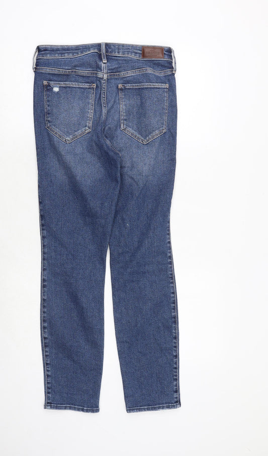 Hollister Womens Blue Cotton Straight Jeans Size 27 in L27 in Regular Zip