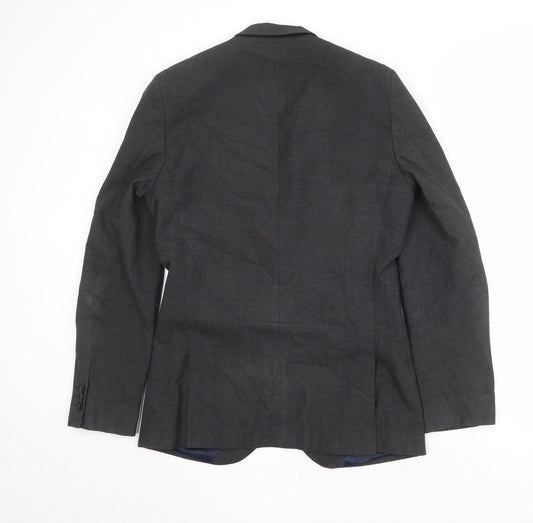 NEXT Mens Grey Polyester Jacket Suit Jacket Size 36 Regular