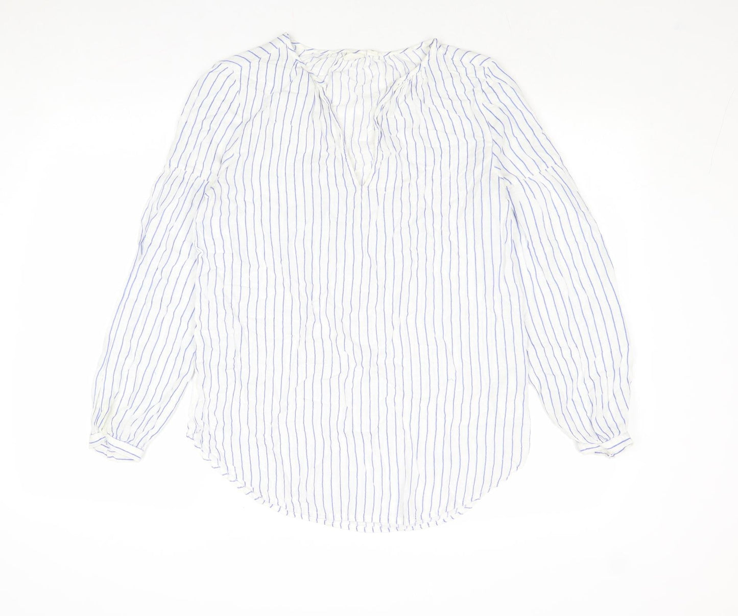 Gap Womens Multicoloured Striped Modal Basic Blouse Size XS V-Neck