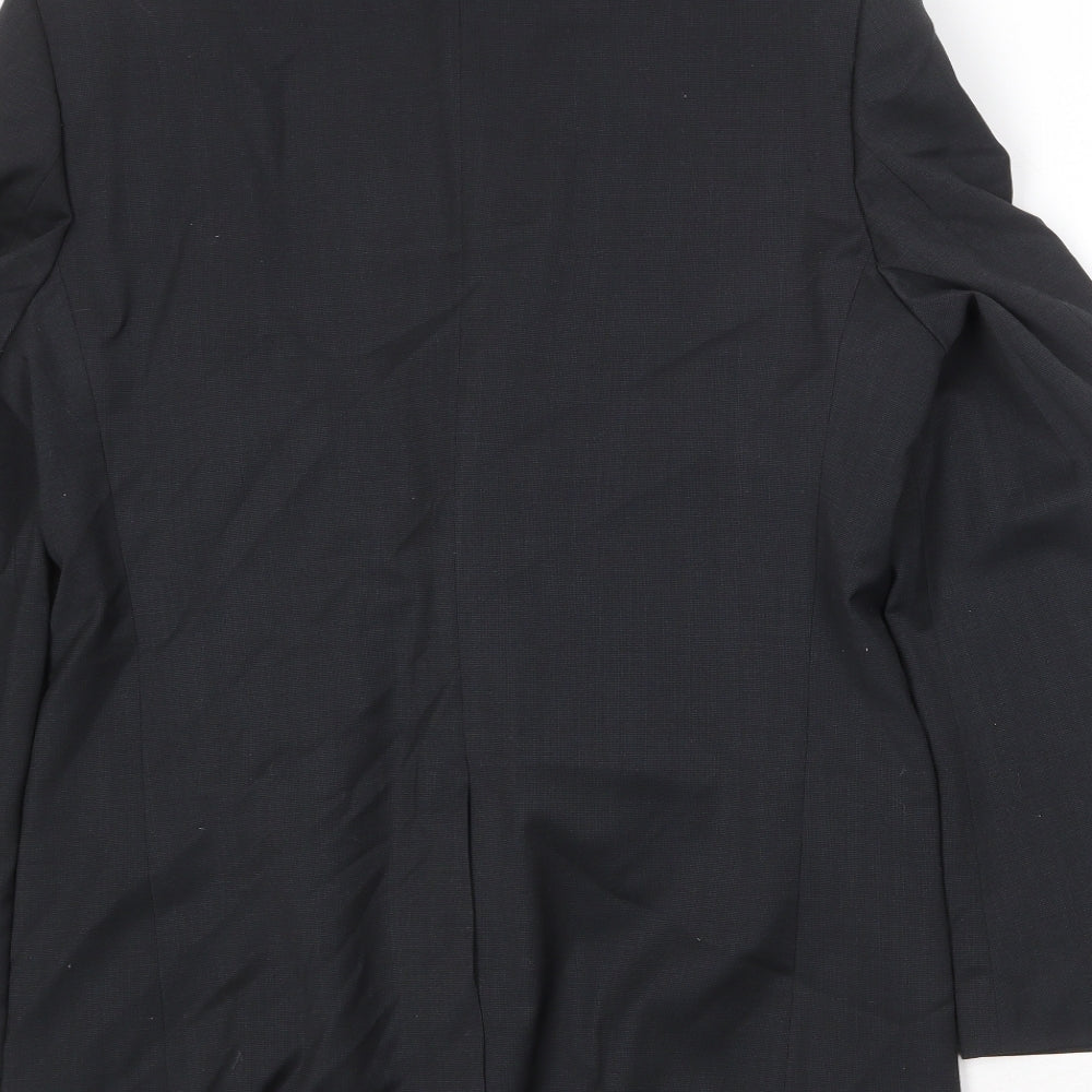 Marks and Spencer Mens Black Polyester Jacket Suit Jacket Size 38 Regular