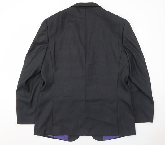 Milan Collection Mens Grey Polyester Jacket Suit Jacket Size 44 Regular