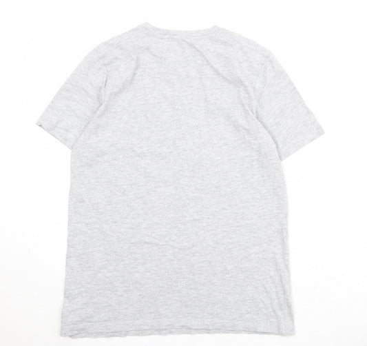 Very Boys Grey 100% Cotton Pullover T-Shirt Size 14 Years Crew Neck Pullover