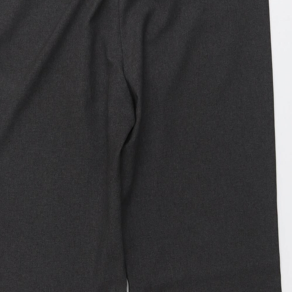 Brand and care label for AMARANTO women’s grey polyester trousers, size UK 18, 30-inch leg regular button