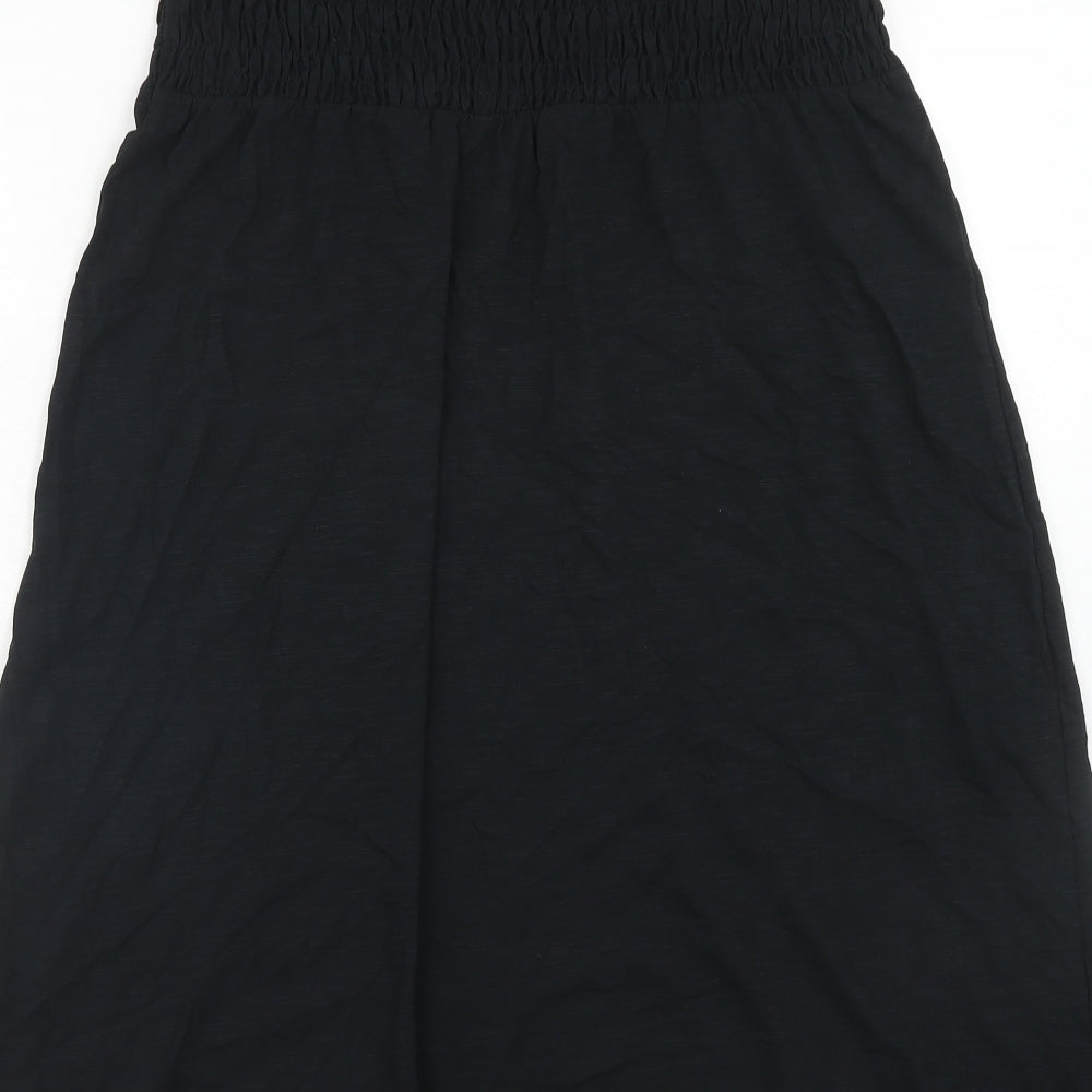 Marks and Spencer Womens Black Cotton A-Line Size 8 Off the Shoulder Pullover