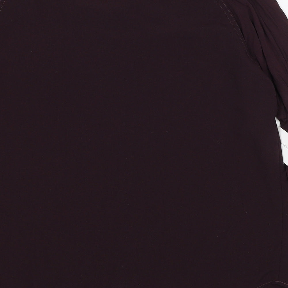 French Connection Womens Brown Viscose Basic Blouse Size 8 Round Neck