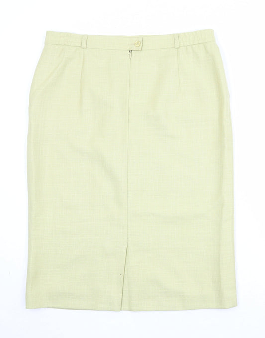 City Combi by Delmod Womens Green Wool A-Line Skirt Size 18 Zip