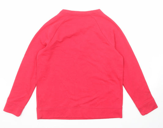 bonprix Womens Pink Cotton Pullover Sweatshirt Size S Pullover