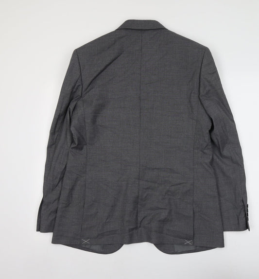Marks and Spencer Mens Grey Polyester Jacket Suit Jacket Size XL Regular