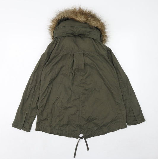 Marks and Spencer Womens Green Jacket Size 8 Zip