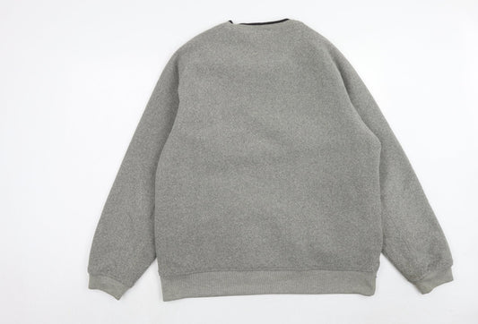 Maine Mens Grey Polyester Pullover Sweatshirt Size M