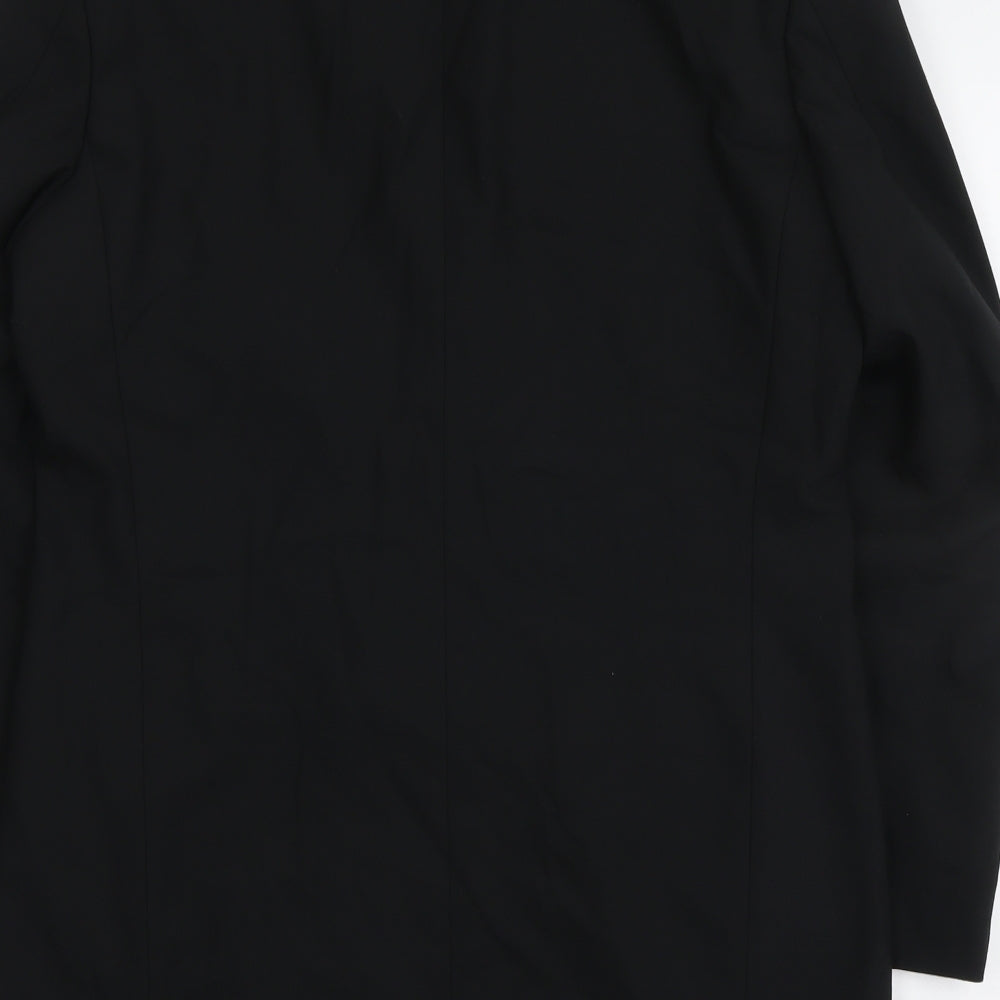 Marks and Spencer Mens Black Polyester Jacket Suit Jacket Size L Regular
