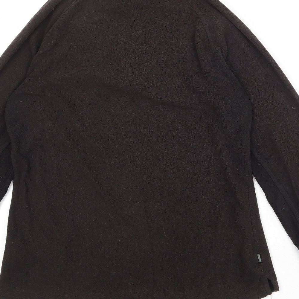 Mountain Life Womens Black Polyester Pullover Sweatshirt Size 10 Zip