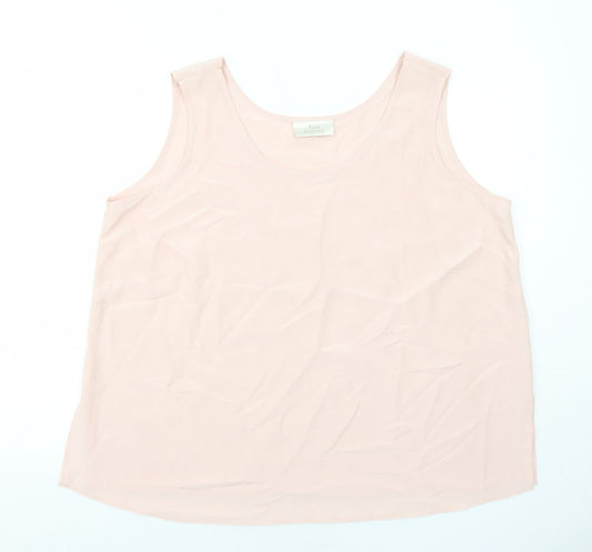 Womens UK Size 12 Ann Harvey Pink Polyester Tank