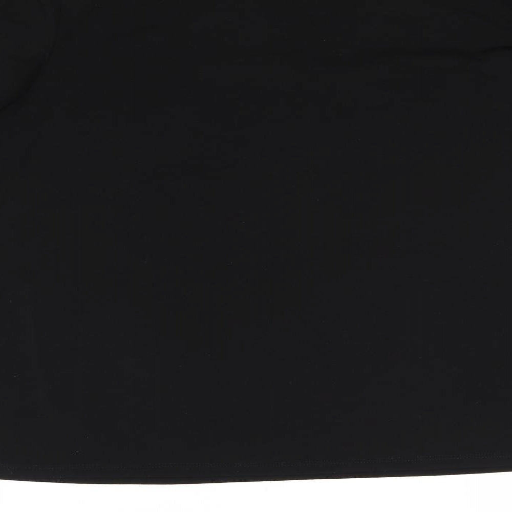 Klass Womens Black Polyester Basic Blouse Size M V-Neck
