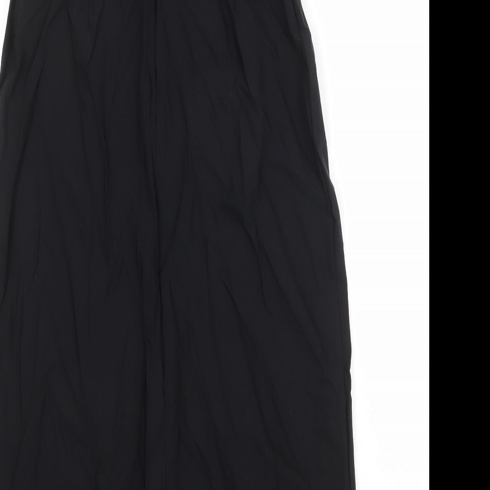 Marks and Spencer Womens Black Viscose Sheath Size 14 Square Neck Zip