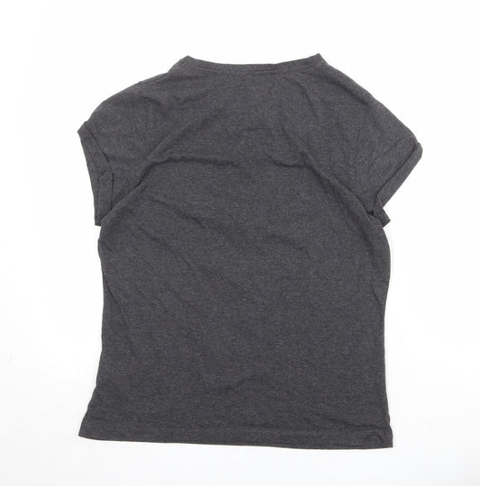 Disney Womens Green Cotton Basic T-Shirt Size S Round Neck - Waiting for the Weekend