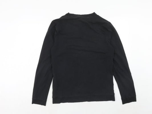 ASOS Womens Black Cotton Pullover Sweatshirt Size M Pullover