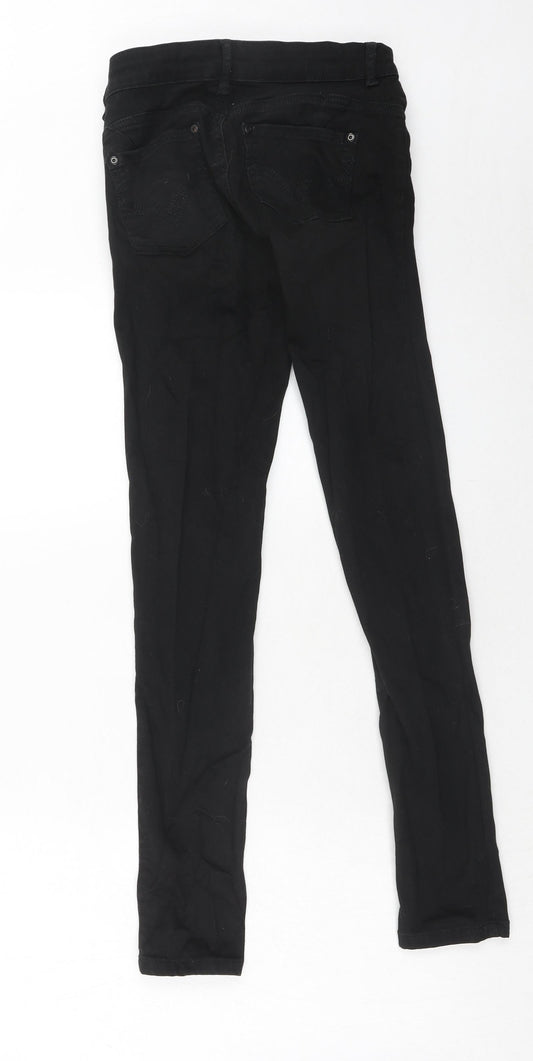 Oasis Womens Black Cotton Skinny Jeans Size 8 Regular Zip