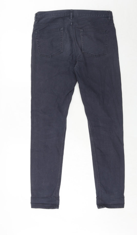 H&M Mens Black Cotton Skinny Jeans Size 31 in Regular Zip