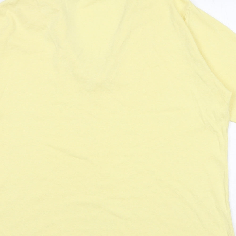 EWM Womens Yellow Polyester Basic Polo Size L Collared - Size 18-20