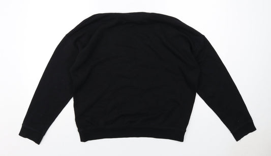 New Look Womens Black Cotton Pullover Sweatshirt Size 6 Pullover - South Side Serpents
