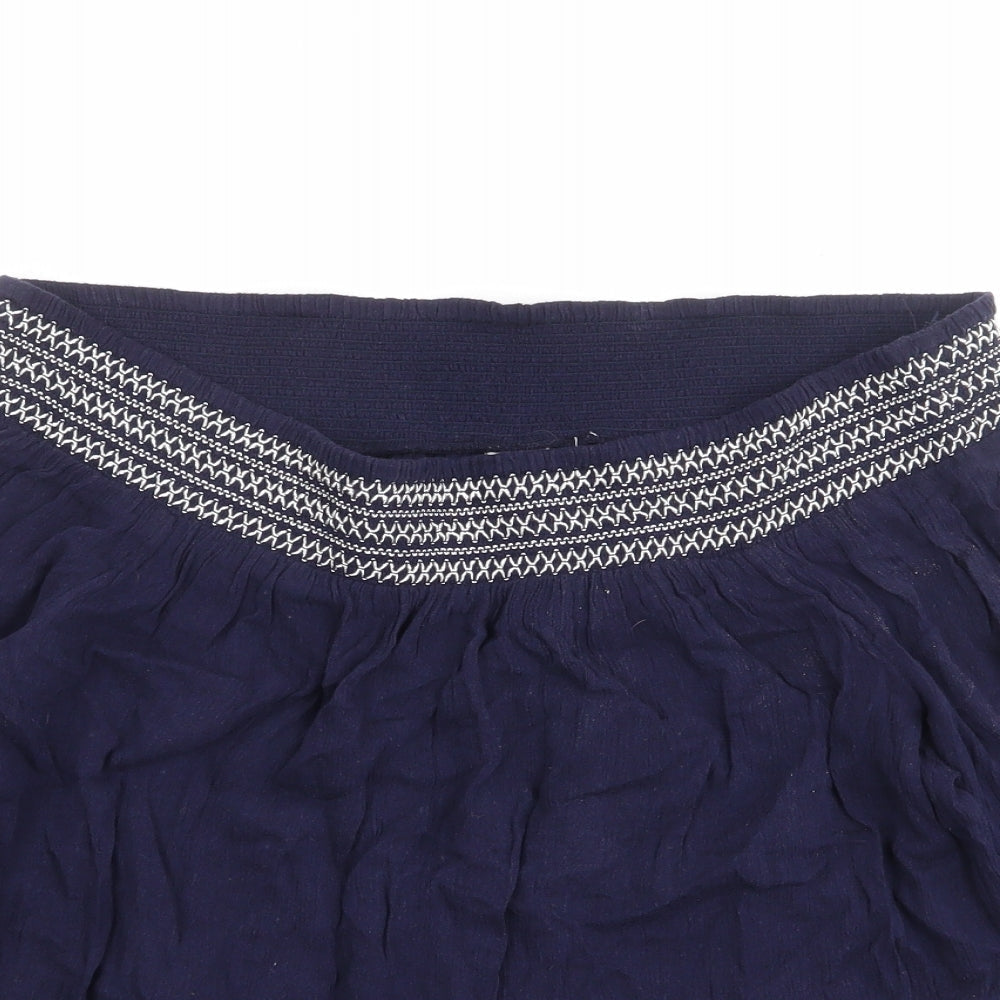 Gap Womens Blue Viscose Basic Blouse Size S Off the Shoulder
