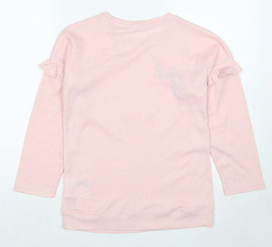 Gap Girls Pink Polyester Pullover Sweatshirt Size 13-14 Years Pullover - Unicorn