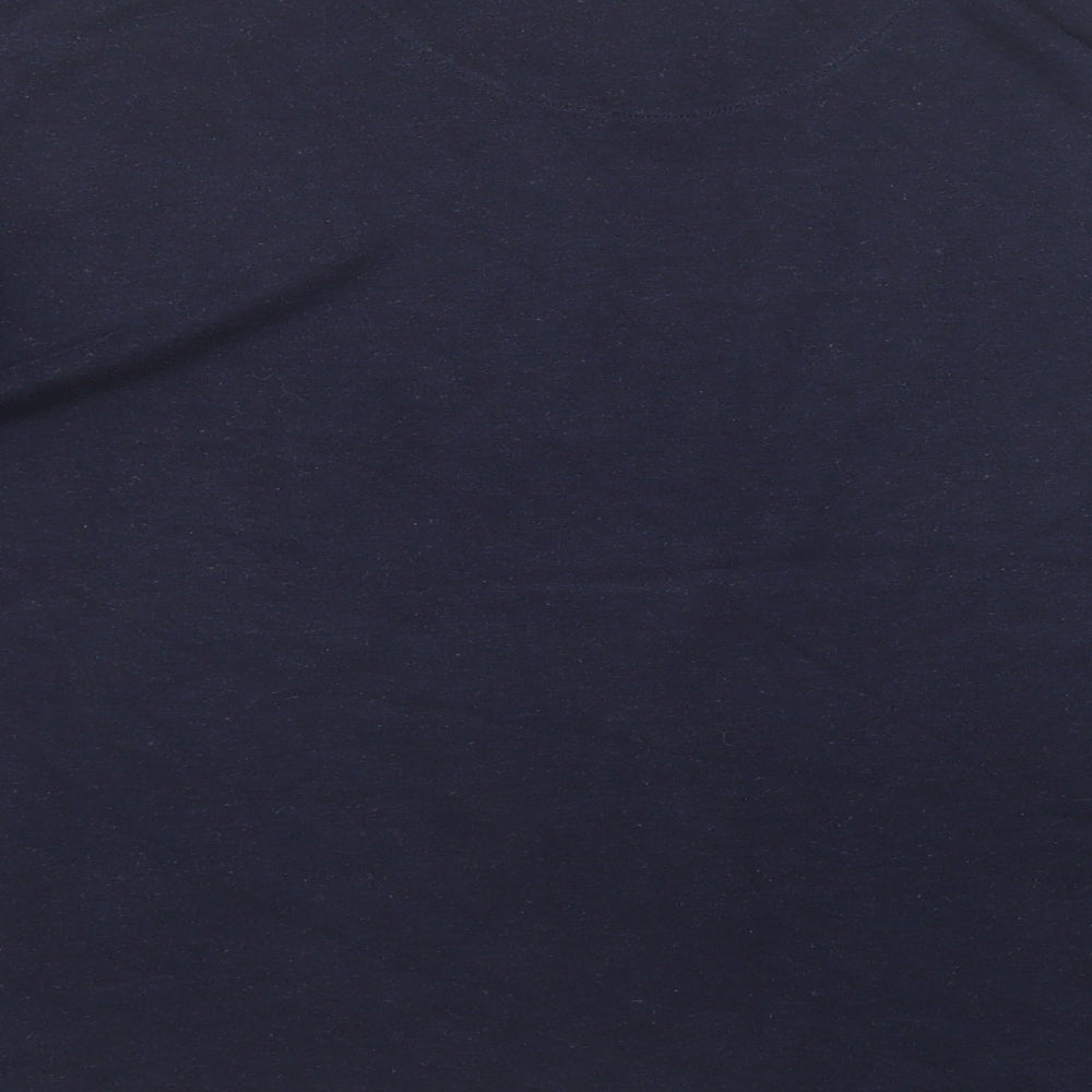 Marks and Spencer Mens Blue Viscose Pullover Sweatshirt Size L Push Lock