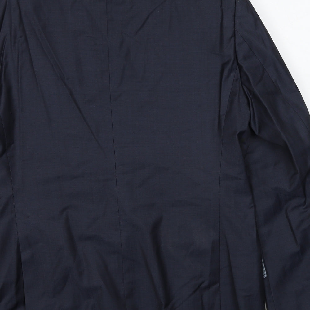 Brand and care label for Autograph men’s blue wool jacket suit jacket, size 40, regular
