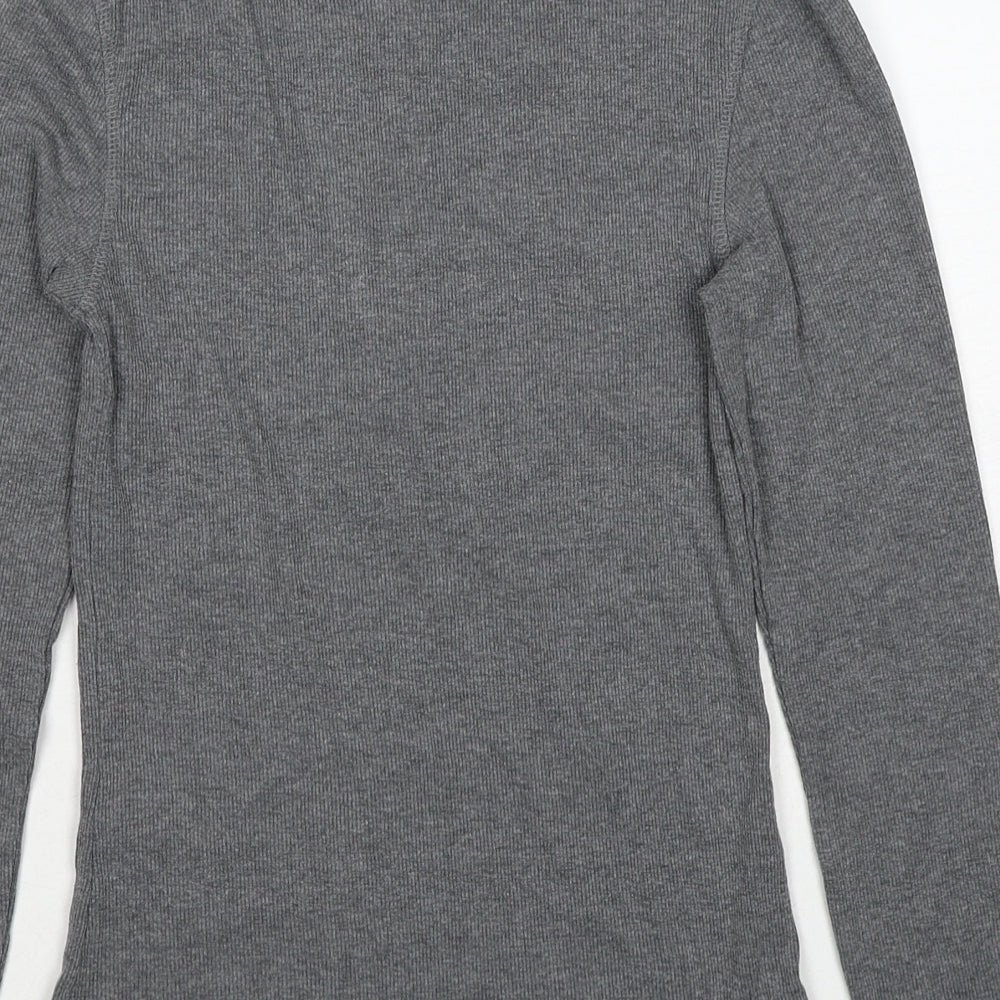 Marks and Spencer Womens Grey Round Neck Polyester Pullover Jumper Size 6