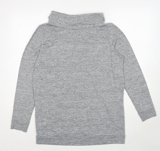 Luxe Womens Grey Polyester Pullover Sweatshirt Size M Pullover