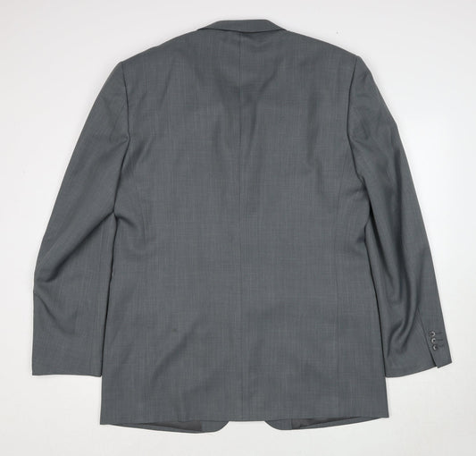 Greenwoods Mens Grey Polyester Jacket Suit Jacket Size 44 Regular