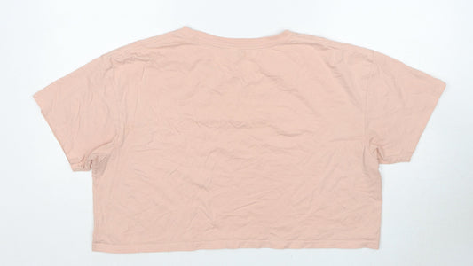 AS Colour Womens Beige Cotton Basic T-Shirt Size XL Round Neck