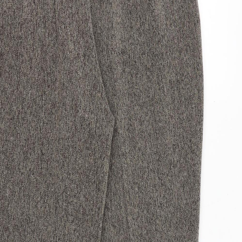 Marks and Spencer Womens Brown Polyester Dress Pants Trousers Size 10 Regular Zip